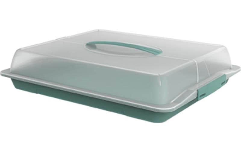 Rotho Boîte de transport pour gâteau John Large Transparent/Vert