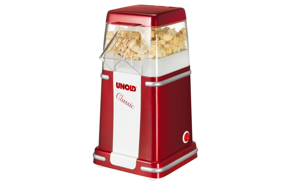 Unold Machine à popcorn Classic Rouge/Blanc