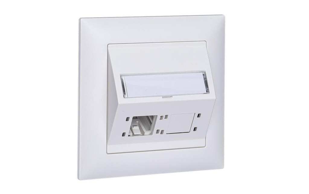 R&M Prise réseau EDIZIOdue 88 x 88, 2 Port blanc vide pour la catégorie 6A