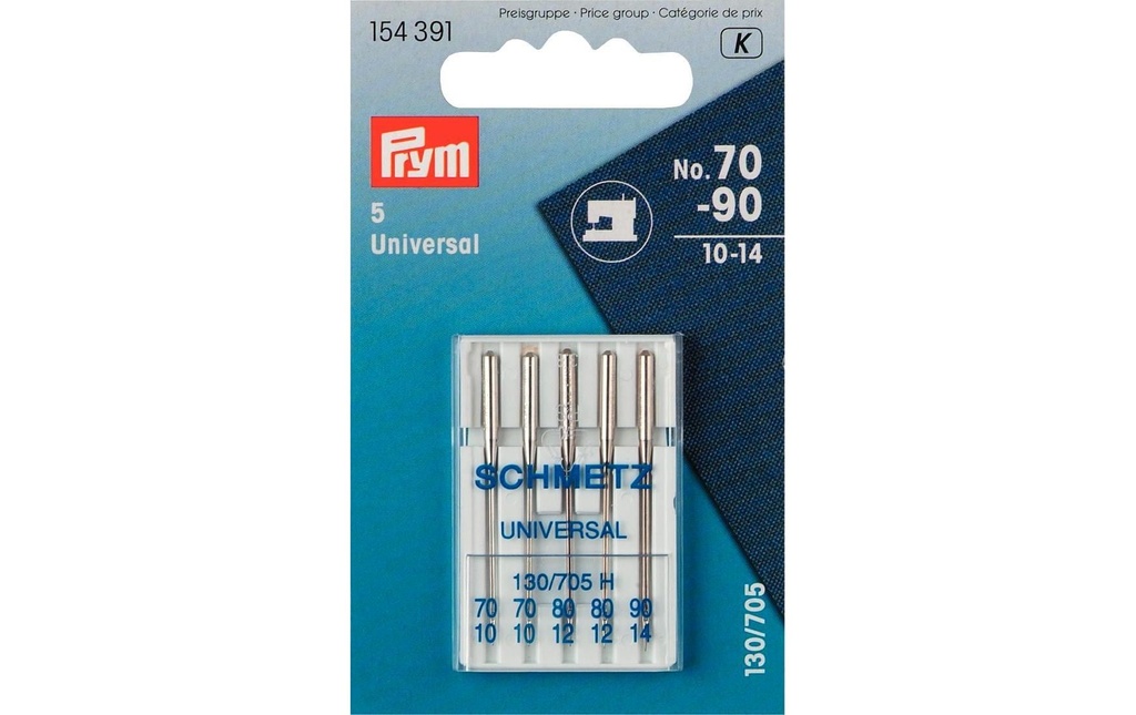 Prym Aiguille de machine à coudre Standard Nr. 70-90, 5 Pièce/s
