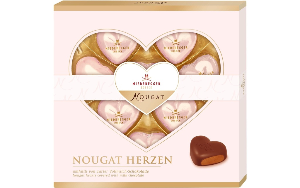 Niederegger Pralines au chocolat Cœurs de nougat 125 g