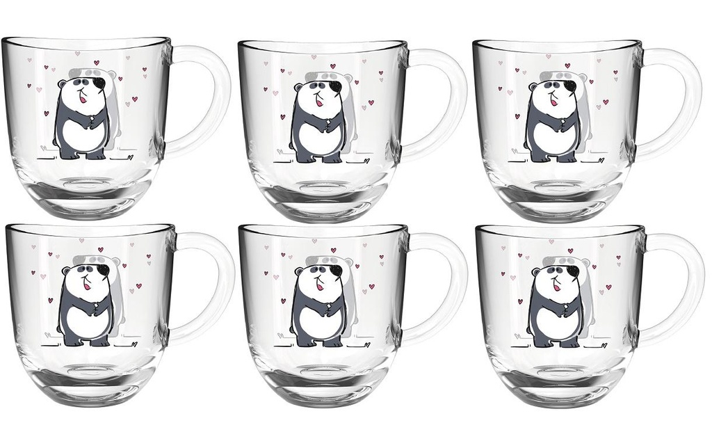 LEONARDO Tasse pour enfants Bambini Panda, 6 pièces