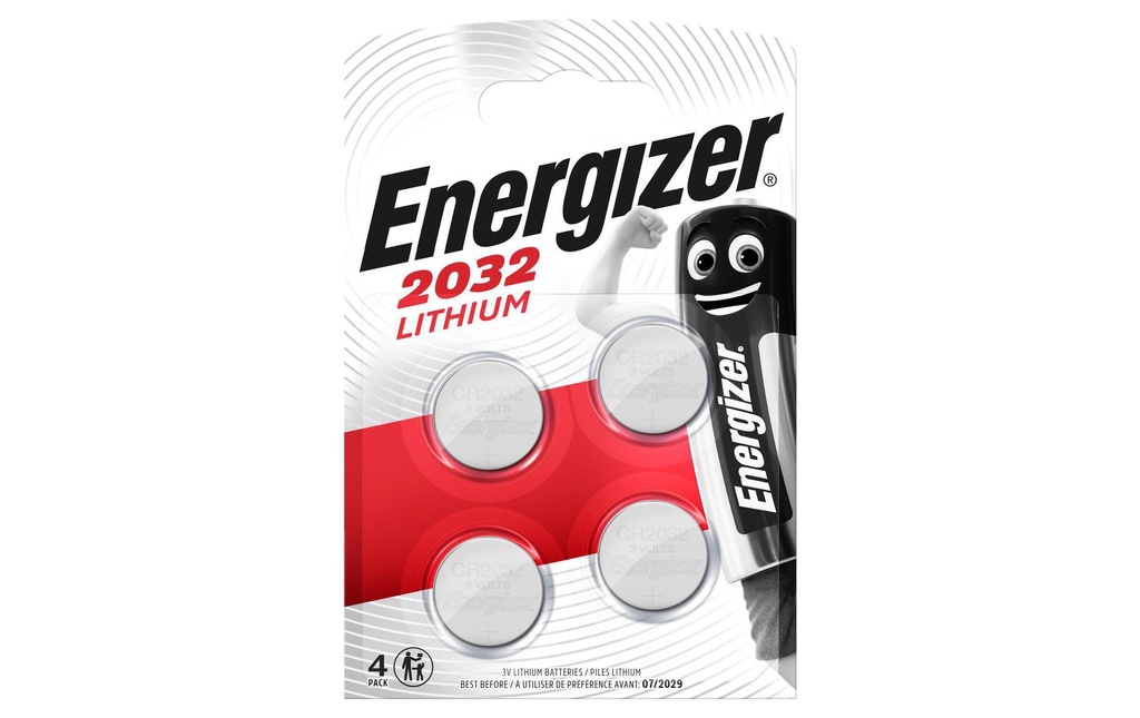 Energizer Pile bouton Lithium CR-2032 , 4 Pièce/s