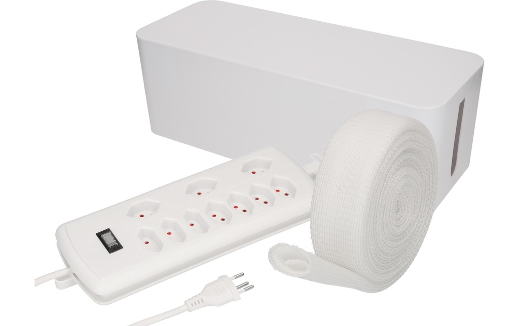 Max Hauri Boîte à câbles avec bande de connexion 7x T13, 3x Typ11 Blanc