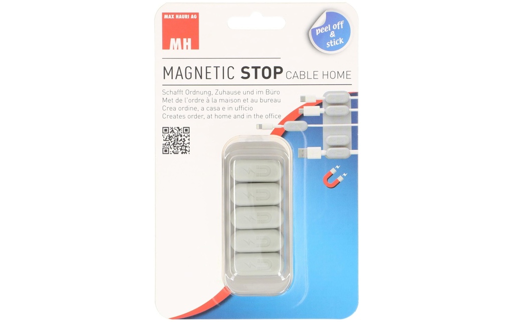Max Hauri Porte-câble Magnetic Stop, Gris