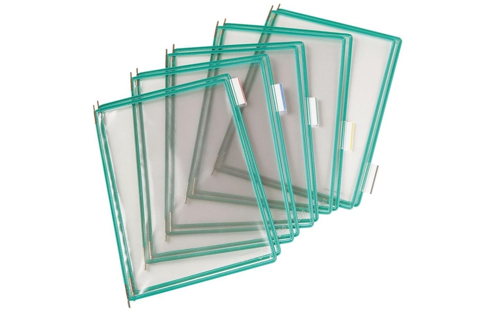 Tarifold Porte-documents Pochettes transparentes T-Display Vert 10 pièces