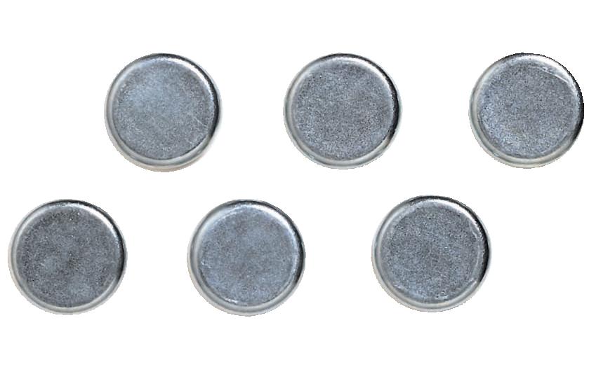 Franken Aimant Chrome Ø 10 mm, 6 Pièce/s, Argenté