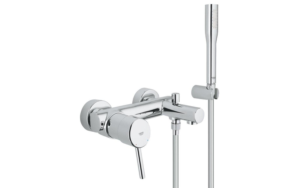 GROHE Robinetterie de baignoire Concetto 1/2, chromé, avec douchette à main