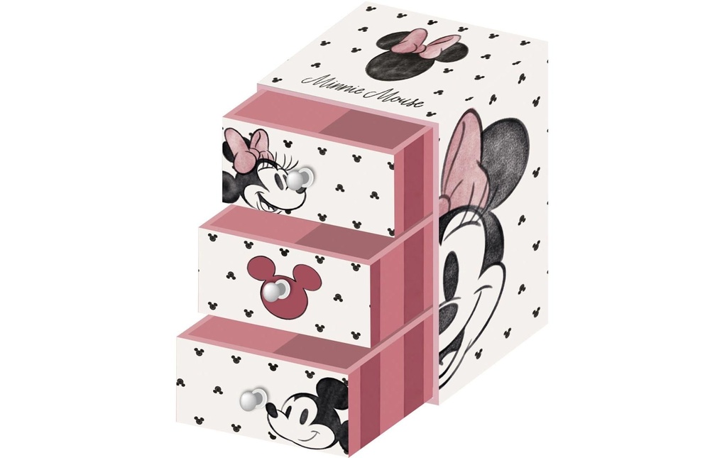 Arditex Boîte à tiroirs Minnie Mouse 9.5 x 7 x 15 cm