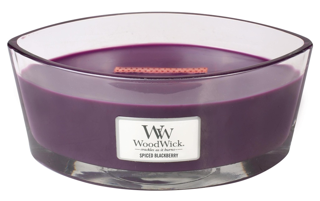 Woodwick Bougie parfumée Spiced Blackberry Ellipse