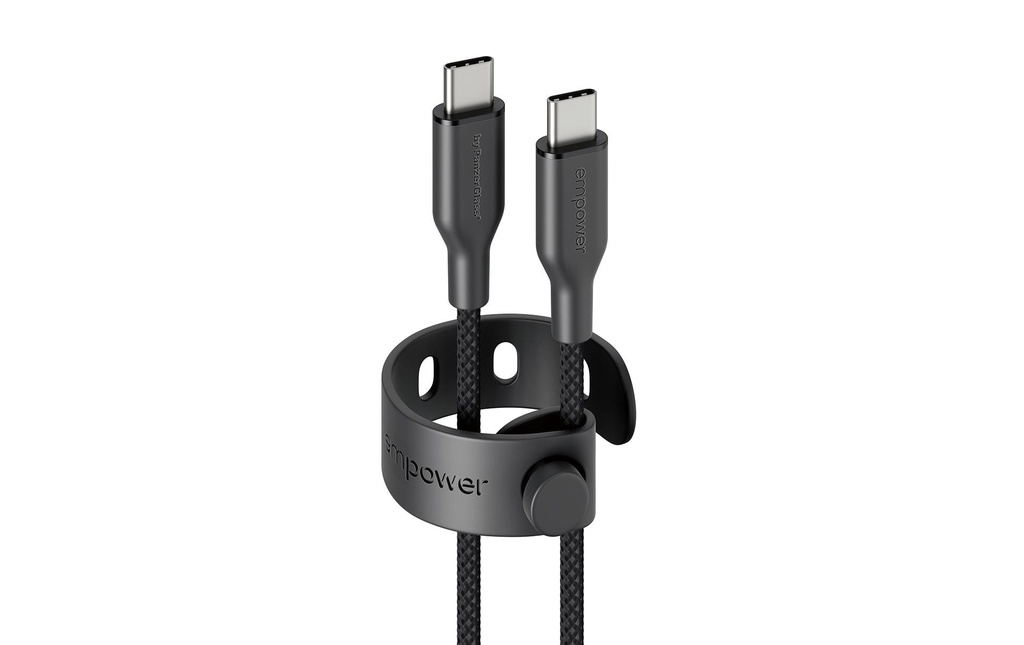 emPower by PanzerGlass Câble USB 2.0 Racing 60 W univers noir USB-C - USB-C 2 m