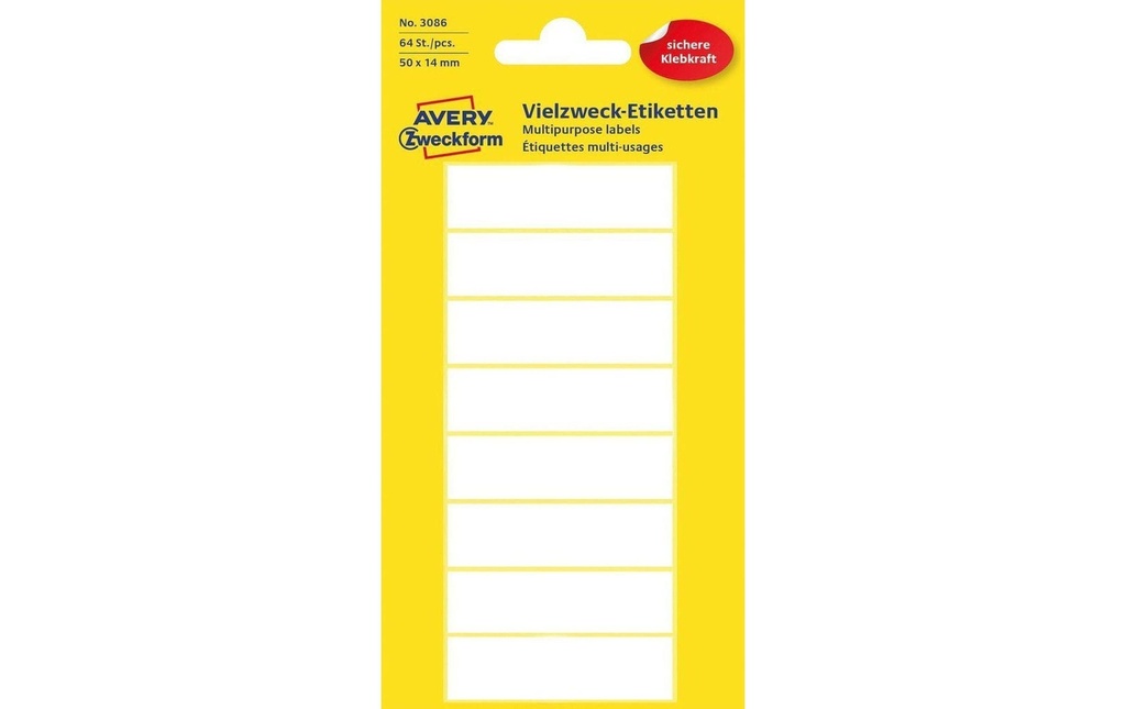 Avery Zweckform Étiquettes multi-usage 3086 50 x 14 mm
