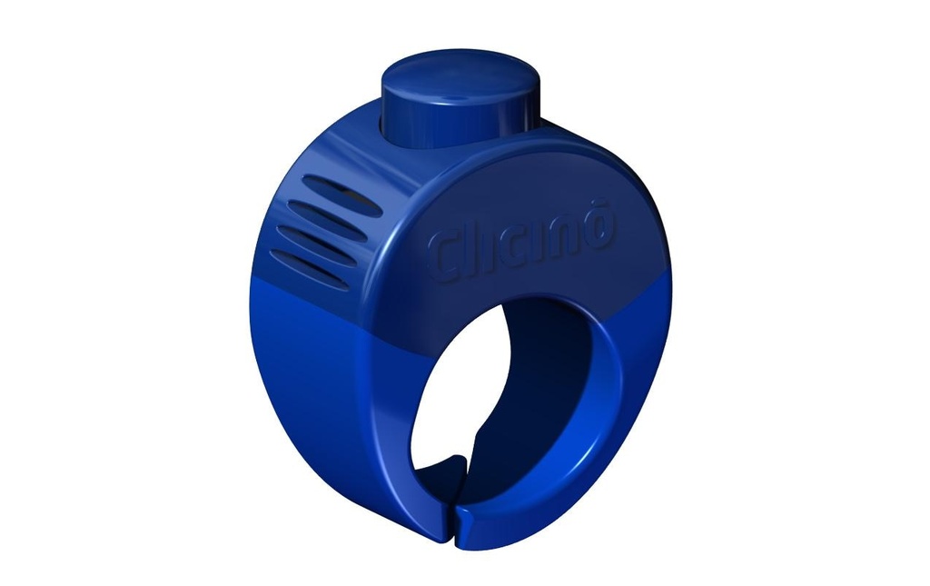 Clicino Anneau clicker pour chien bleu, S
