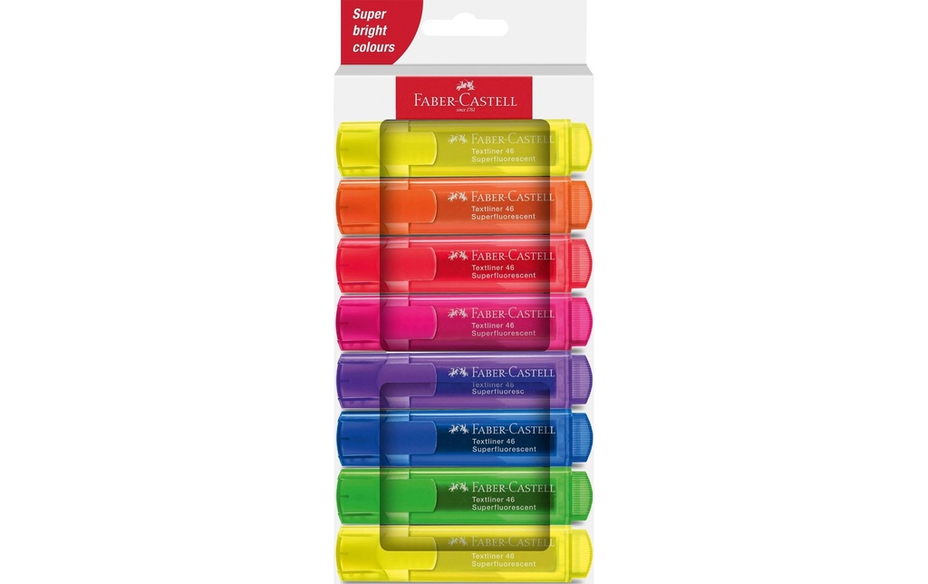 Faber-Castell Surligneur 46 Superfluorescent Carton de 8 étuis
