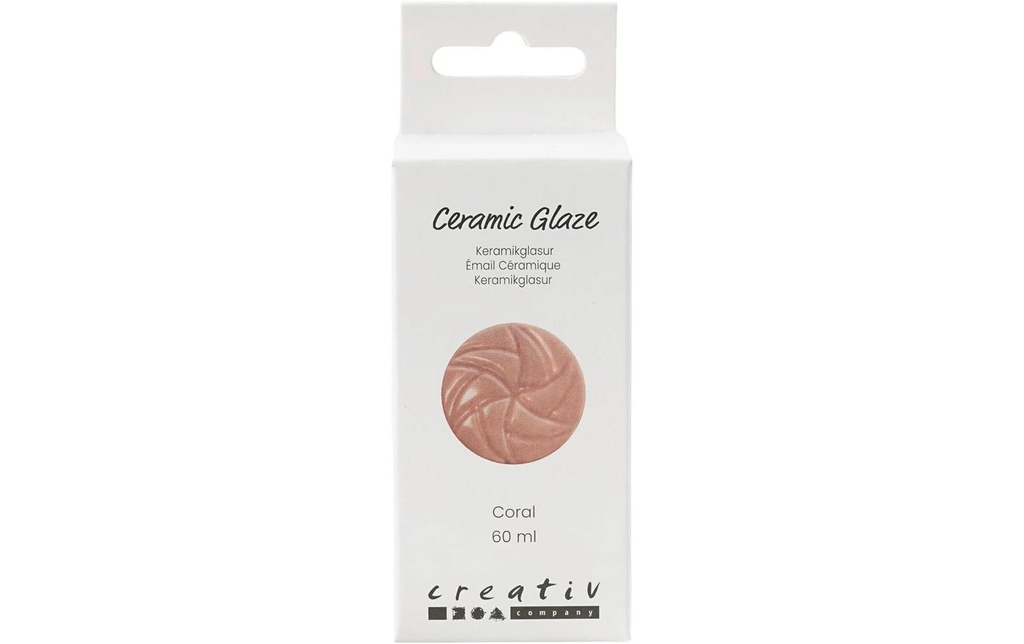 Creativ Company Émail céramique 984 - 1101 °C, 60 ml, Coral