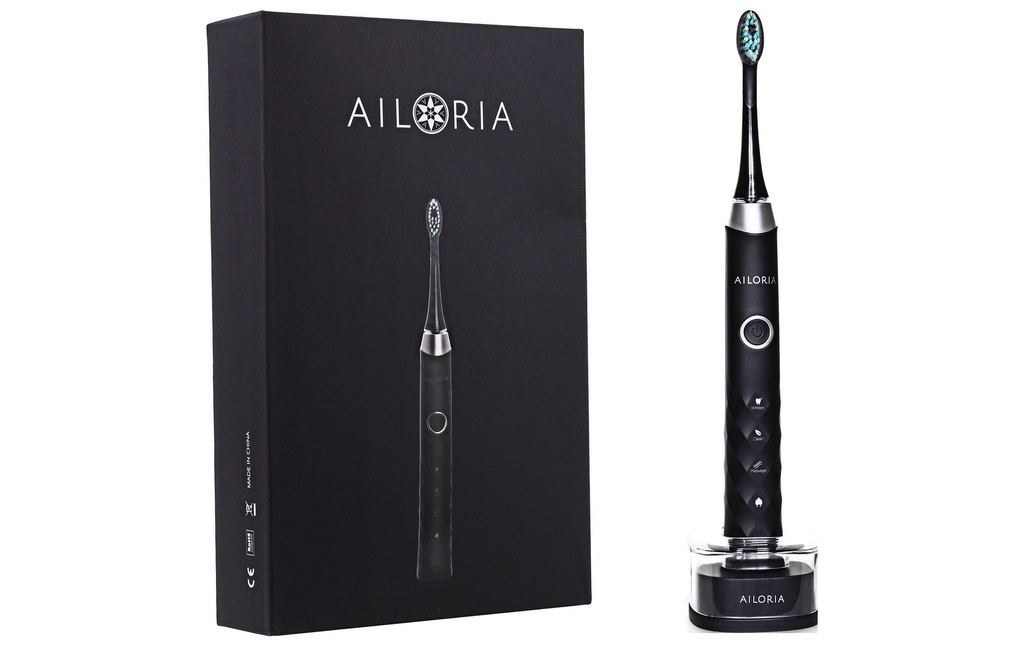 Ailoria Brosse à dents sonique Shine Bright Noir