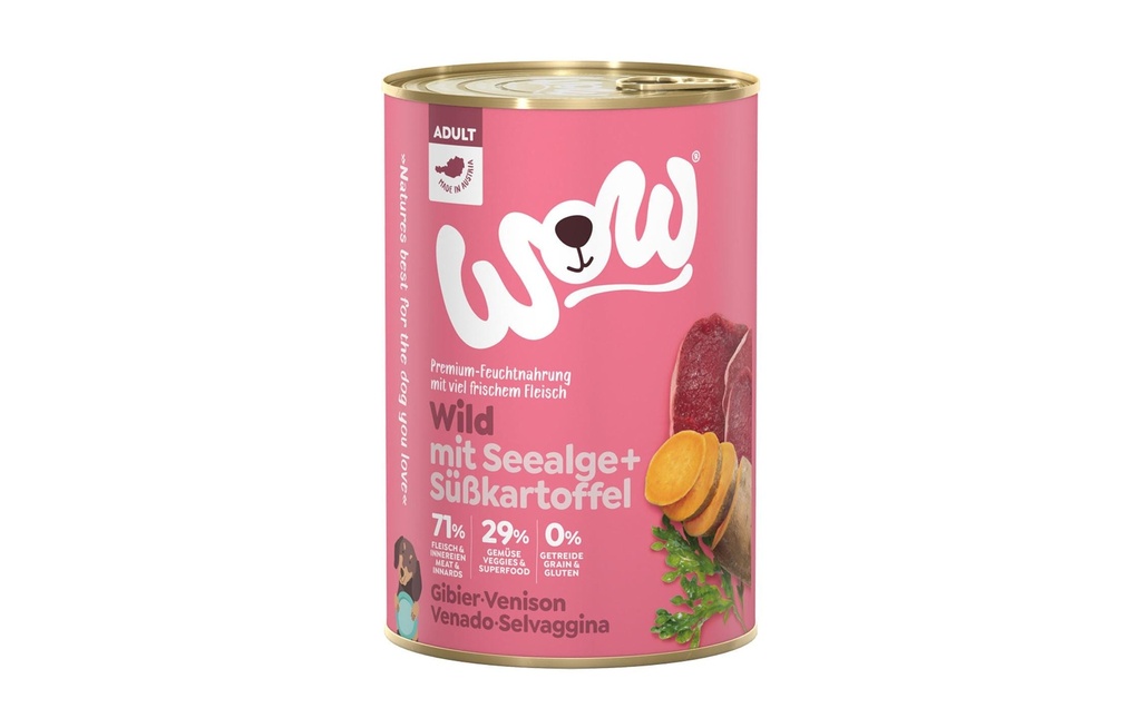 WOW Alimentation humide Adult Wild, 400 g