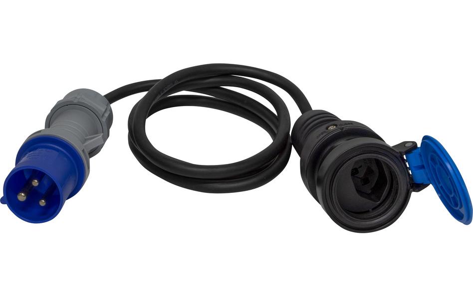 Brennenstuhl Câble adaptateur 1.5 m CEE – T23, Noir