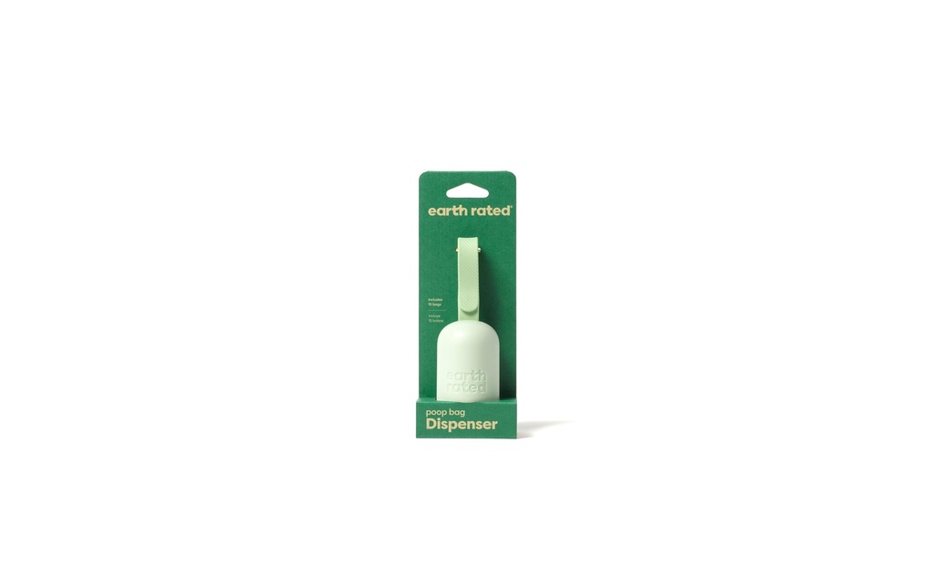 Earth Rated Distributeur de sachets incl. 15 sacs à crottes – sans parfum
