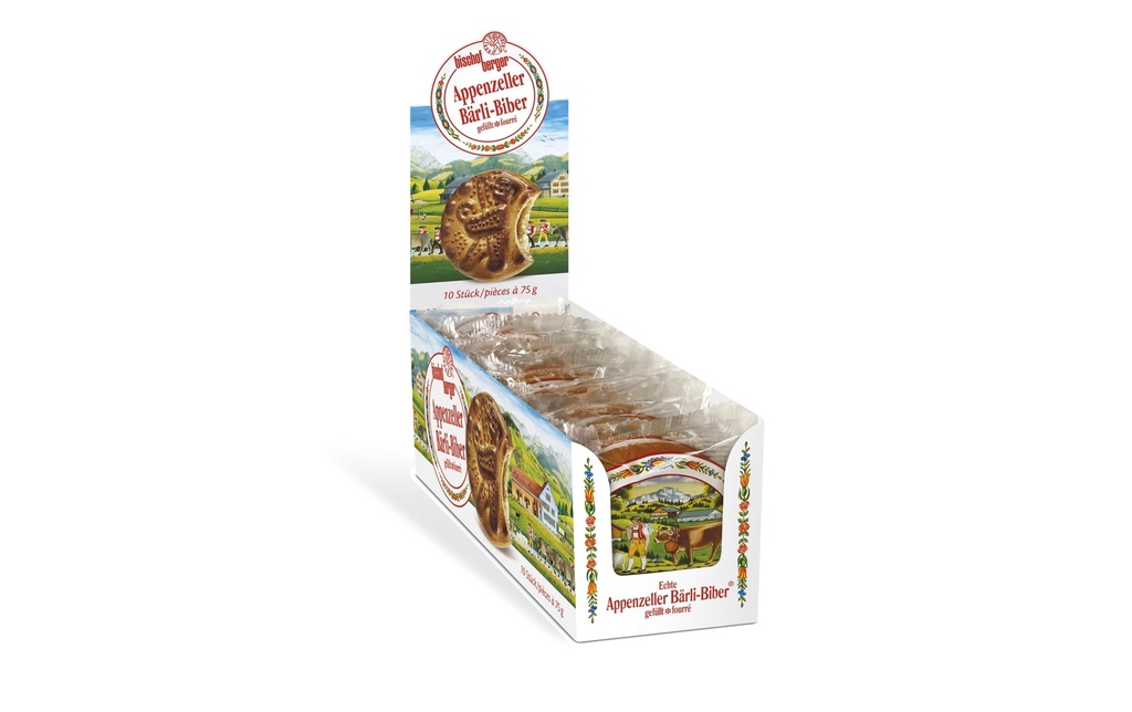 Bischofberger Pâtisserie Appenzeller Bärli – Biber 10 x 75 g