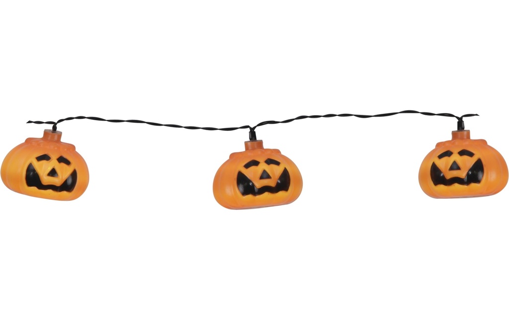 Star Trading Guirlande lumineuse Halloween Pumpkins 210 cm, Orange