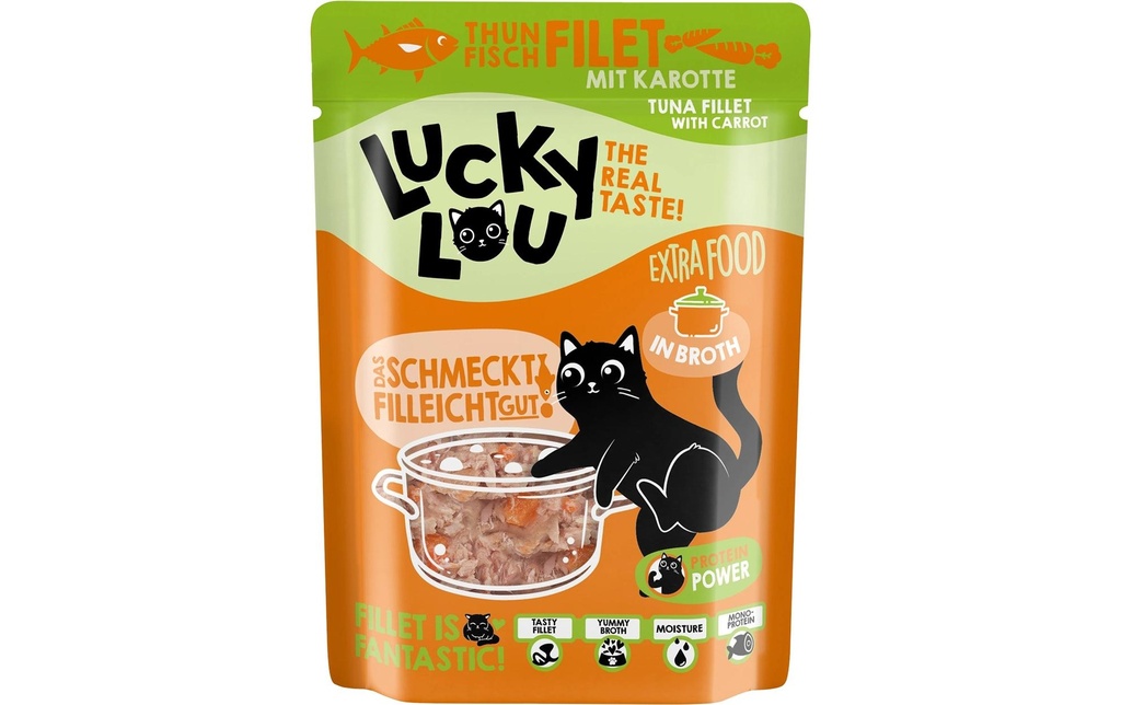 Lucky Lou Extra Food Thon à la carotte en bouillon, 70 g