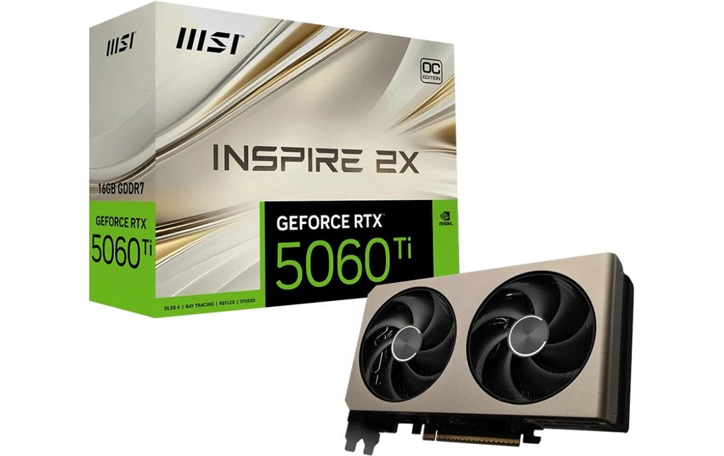 MSI Carte graphique GeForce RTX5060 Ti, GDDR7,16GB Blanc
