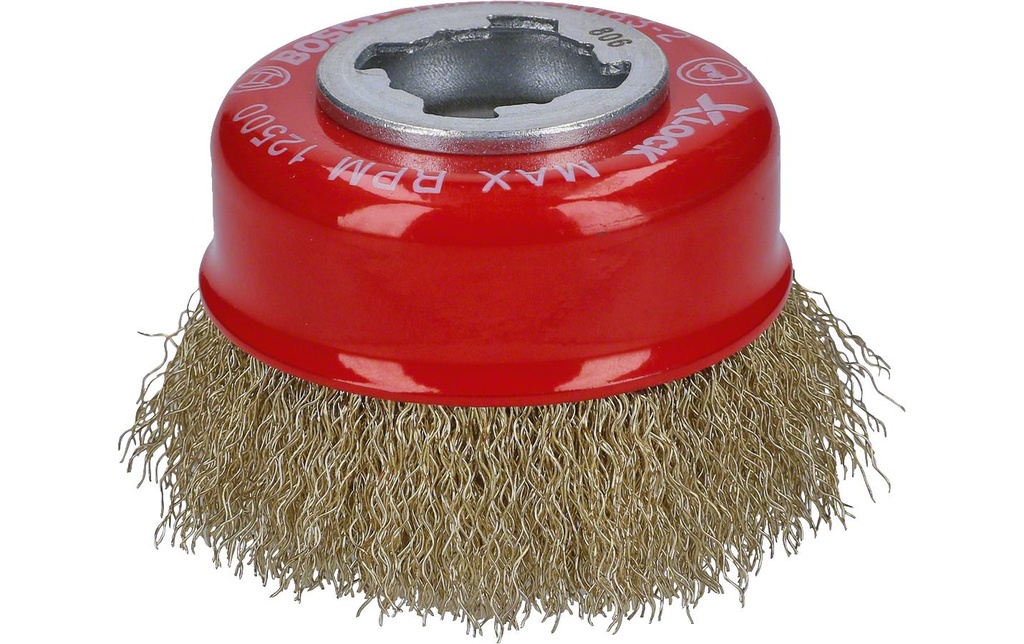 Bosch Professional Brosse à godets X-Lock 75 mm, brosses en laiton serti
