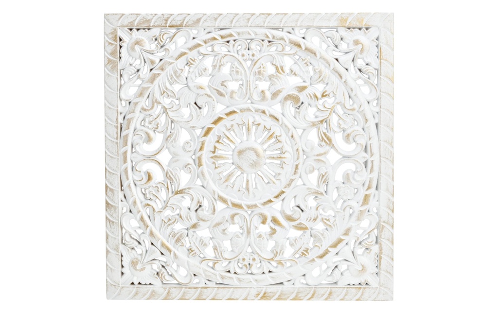 G. Wurm Décoration de mur Décor floral 39 x 39 cm, bois