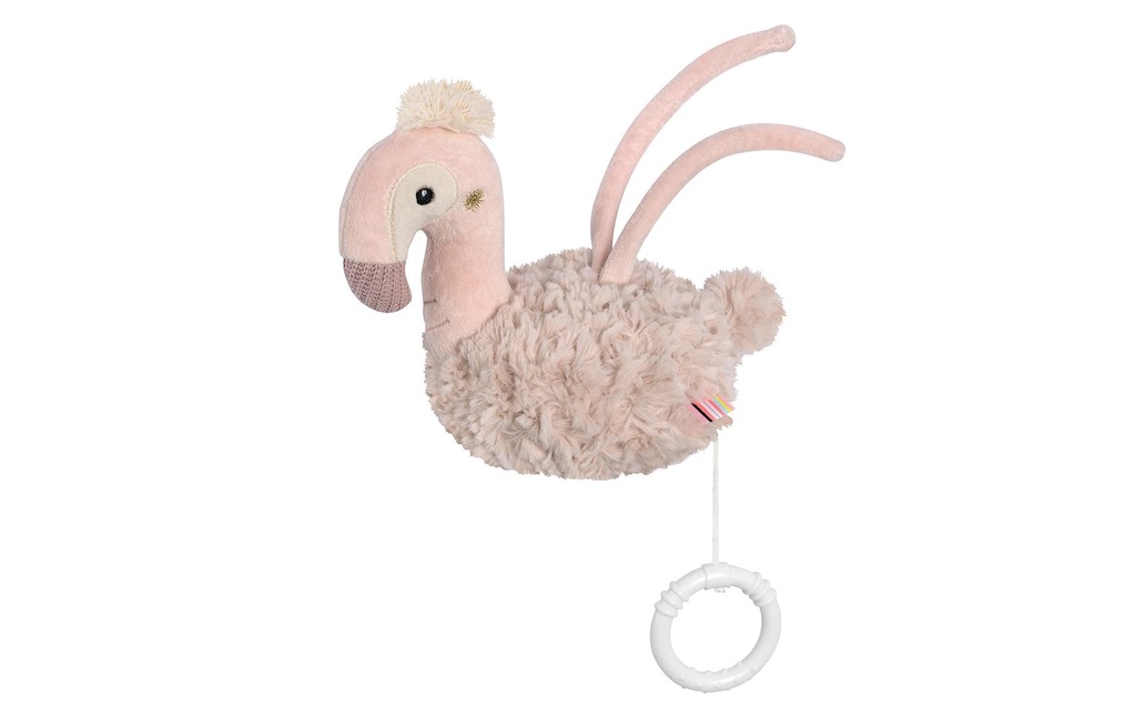 fehn Peluche musicale Flamant rose