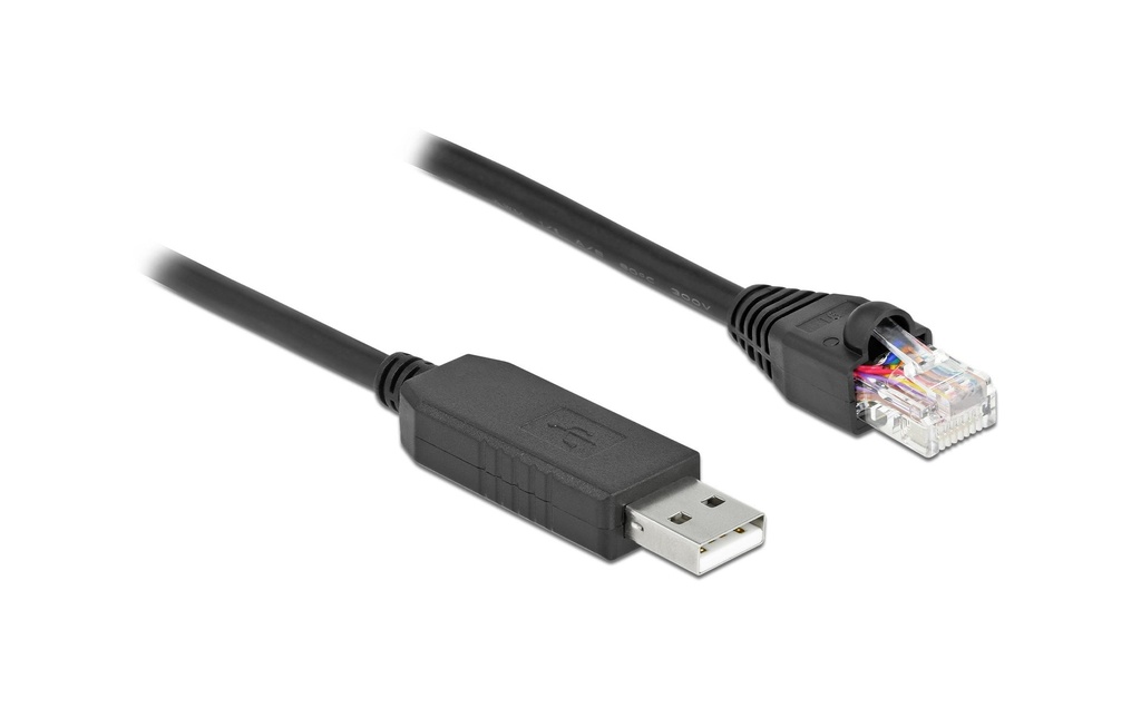 Delock Câble de console USB-A vers RS-232 RJ45, 1 m
