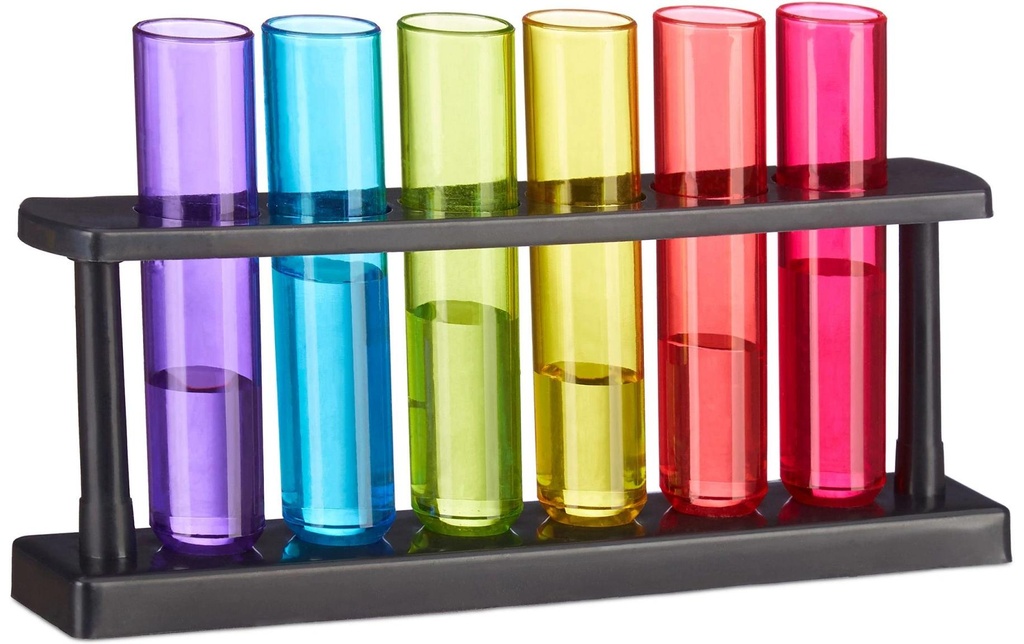 relaxdays Verres à shot 6 pièces, Multicolore