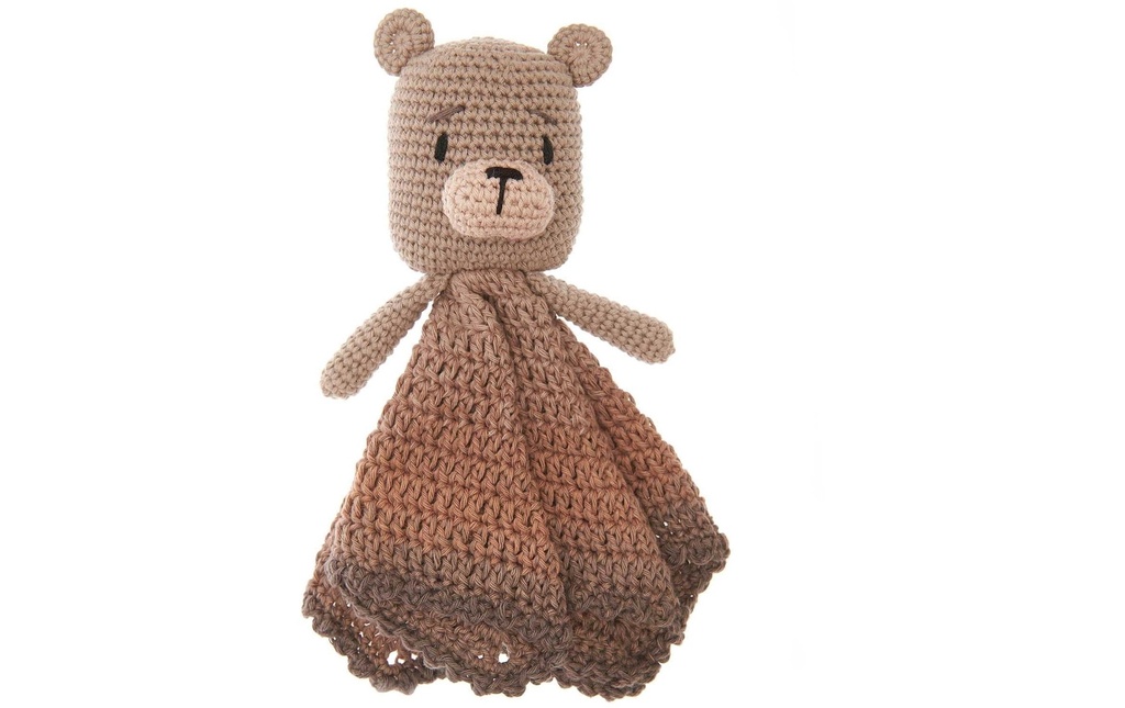 Rico Design Kit de crochet Baby Blankies Teddy, 8 pièces