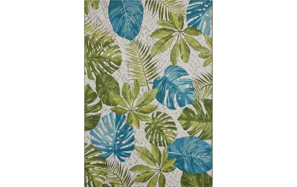Hanse Home Tapis Tropical Leaves 120 cm x 180 cm, Vert/Turquoise