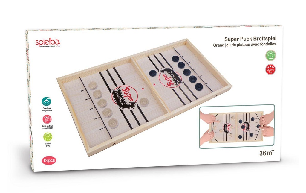 Spielba Holzspielwaren Winner Puck Jeu de société bois