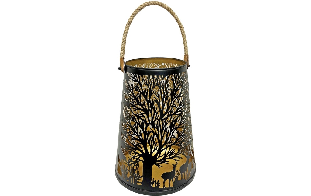 Dameco Lanterne Forest 41 cm, Noir/Doré