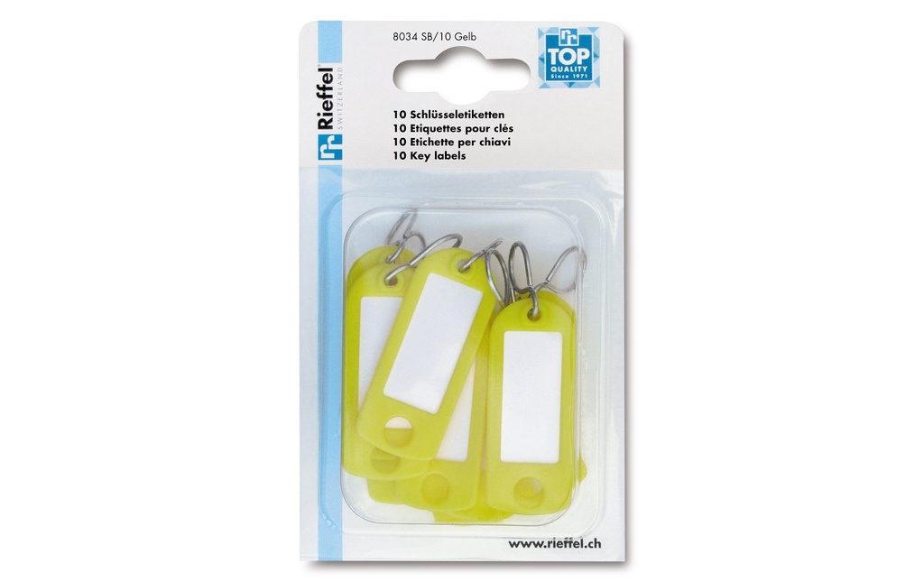 [293803101] RIEFFEL Porte-clés 8034 jaune (10 pces)