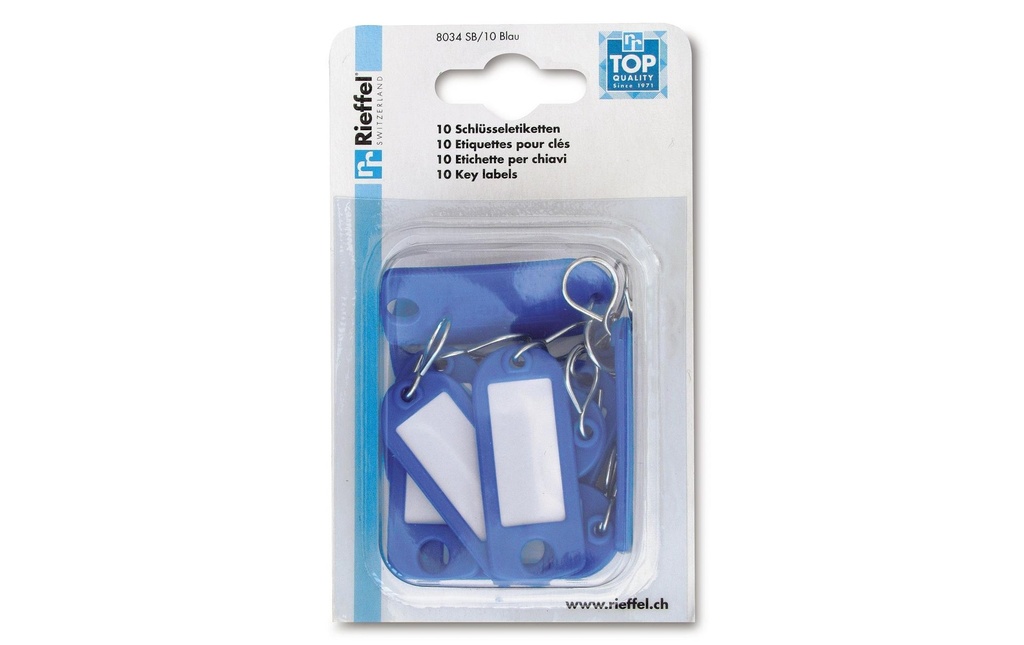 RIEFFEL Porte-clés 8034 bleu (10 pces)