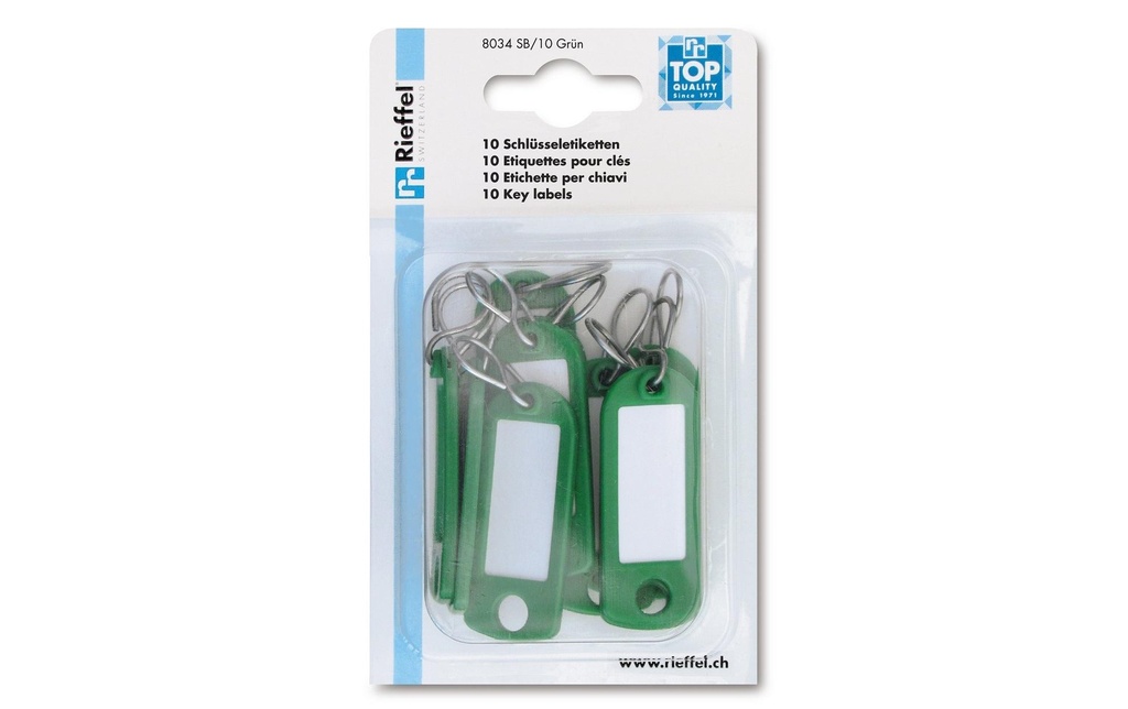 [293803105] RIEFFEL Porte-clés 8034 vert (10 pces)