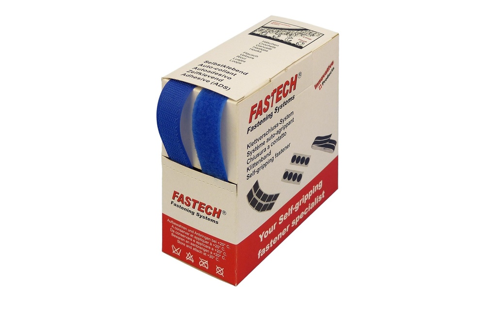 FASTECH Boîte de bande auto-agrippante Bleu royal