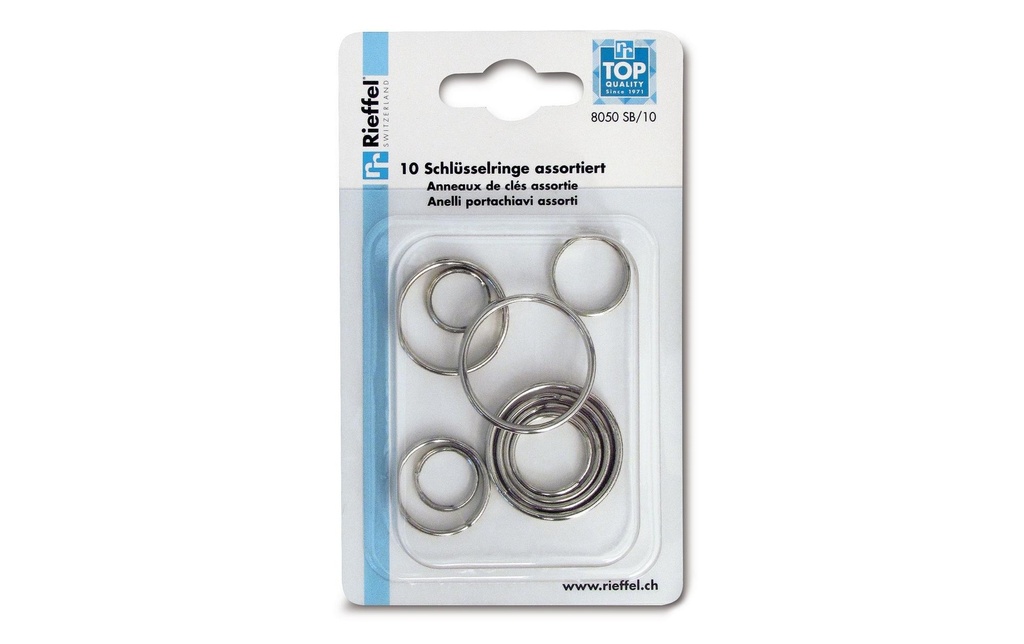 [293805010] RIEFFEL Anneaux pr.clés ass. (10 pces)