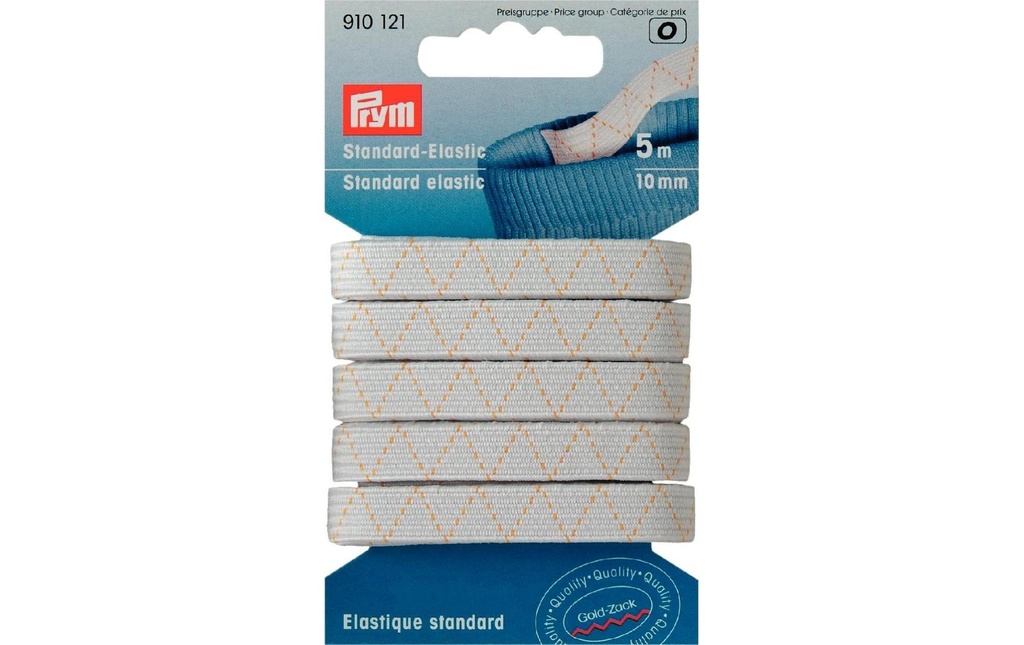 Prym Bande élastique Standard 10 mm, Blanc