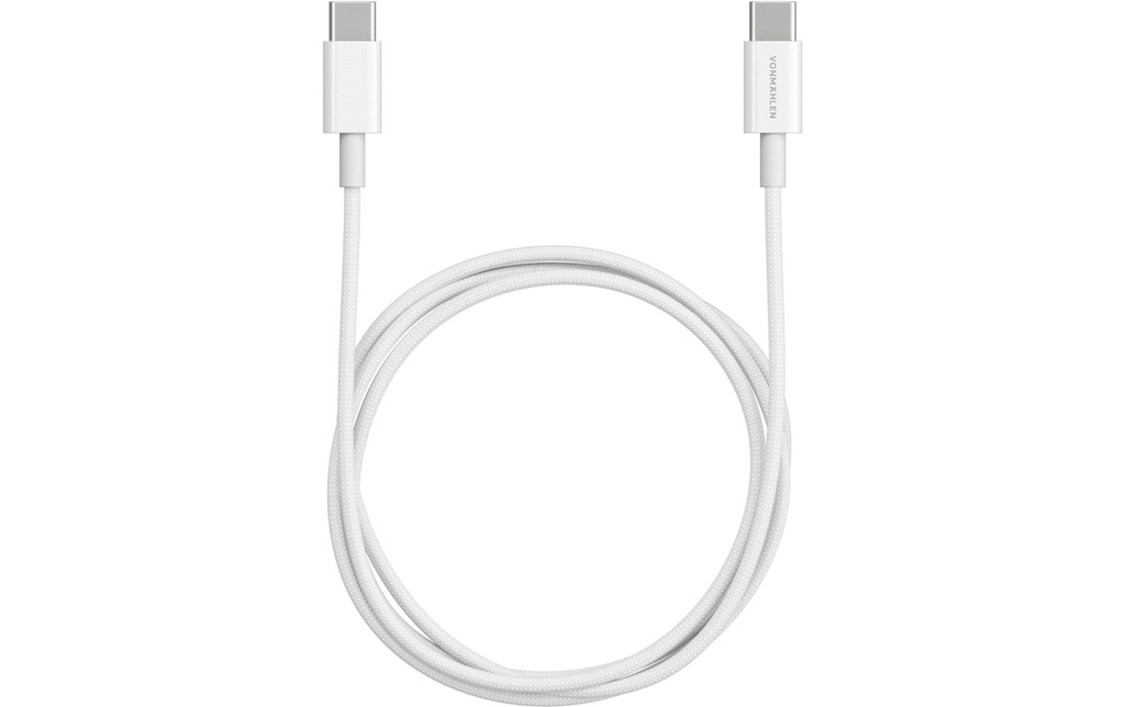 Vonmählen Câble USB-C vers USB-C 1 m, Blanc