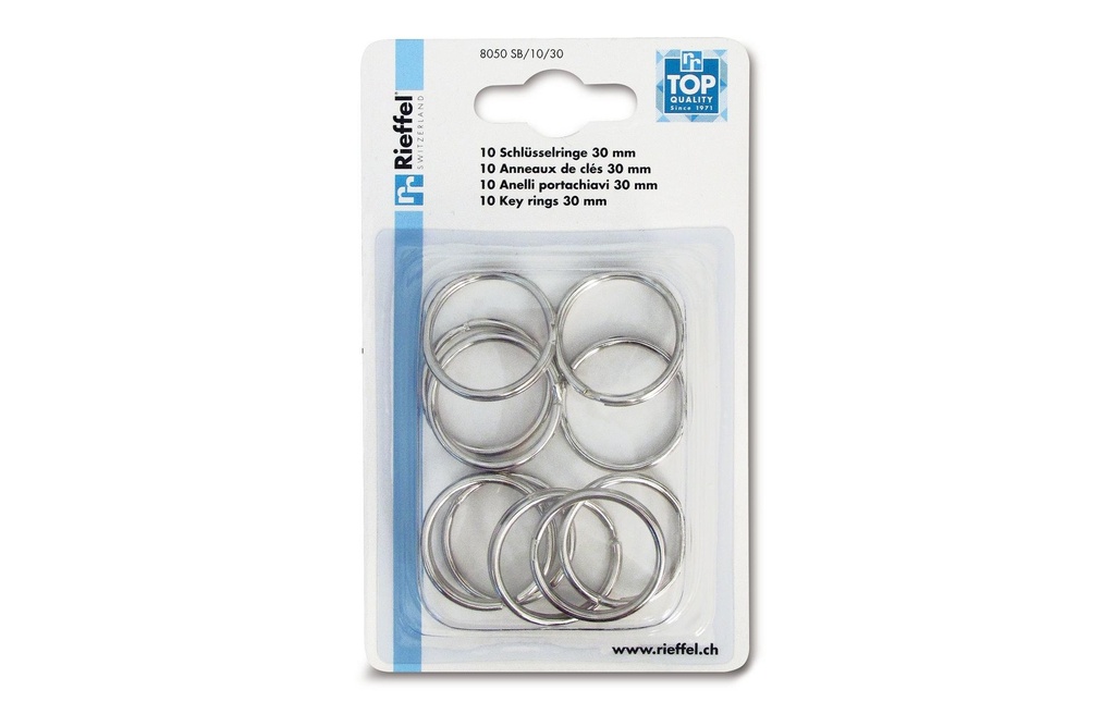 [293805030] RIEFFEL Anneaux pour clés 30mm (10 pces)