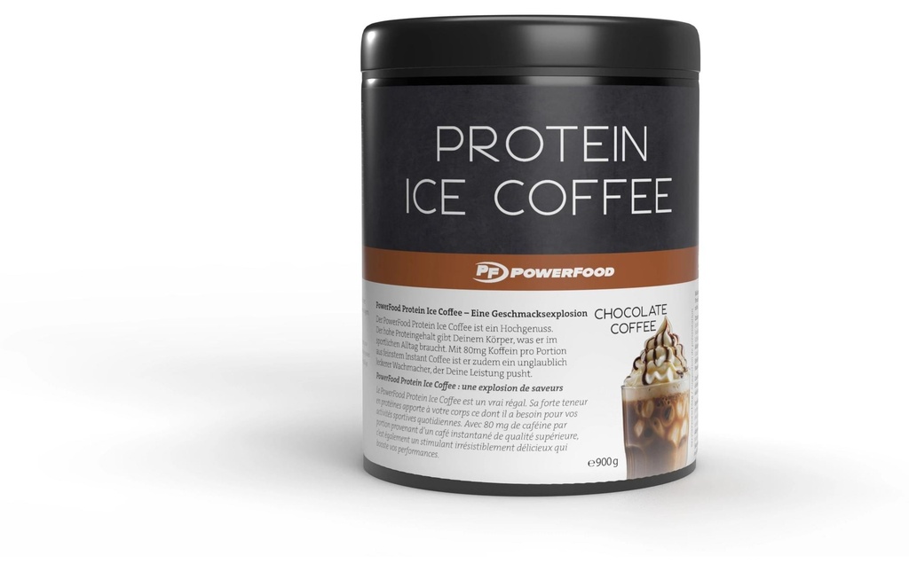 PowerFood Poudre Protein Ice Coffee Boîte 900g, Chocolate Coffee