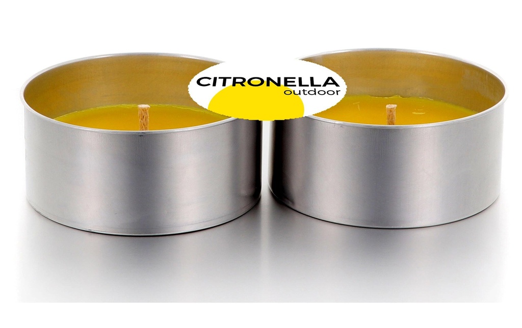 balthasar Bougie de jardin Citronella Mini 2 pièces, Jaune