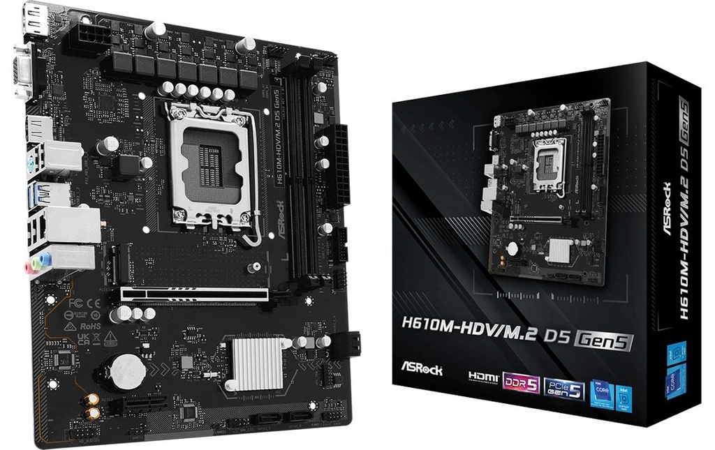 ASRock Carte mère H610M-HDV/M.2 D5 Gen5
