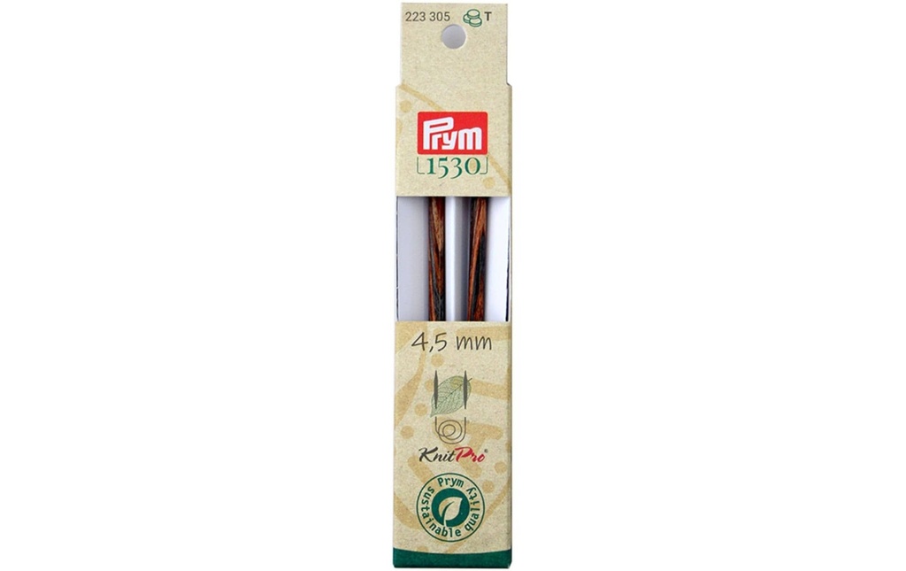 Prym 1530 Pointes d'aiguilles à tricoter Natural, long 4.50 mm, 11.6 cm