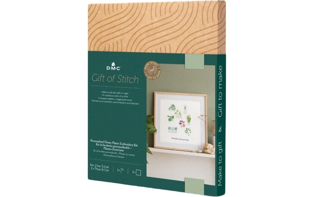 DMC Set de broderie Gift of Stich Plantes d'intérieur, 25 x 29 cm