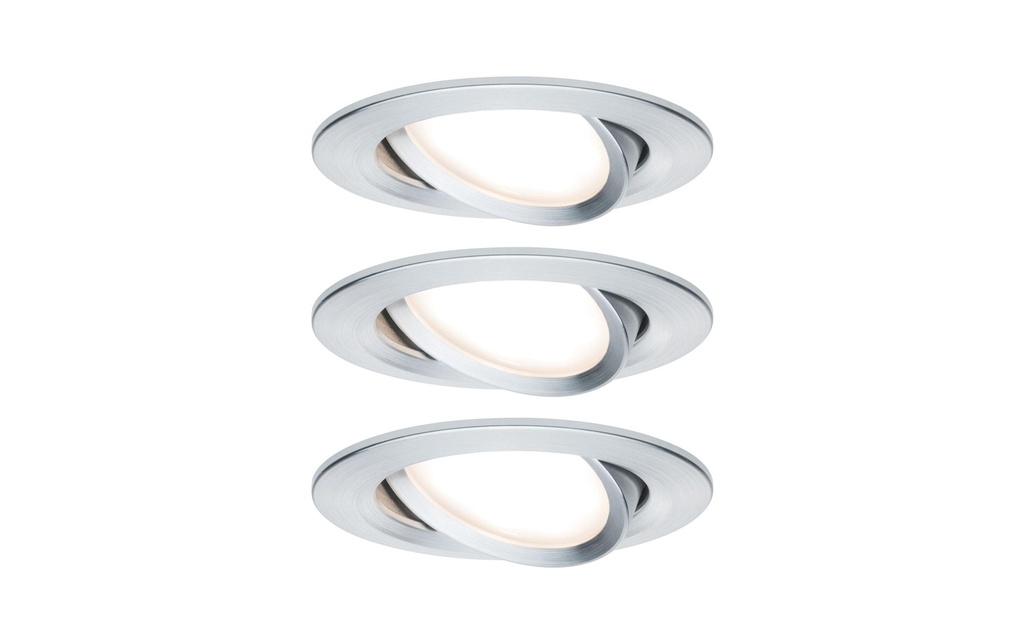 Paulmann Spot encastré Set Nova Coin, 3 x 6 W, 2700 K, chrome